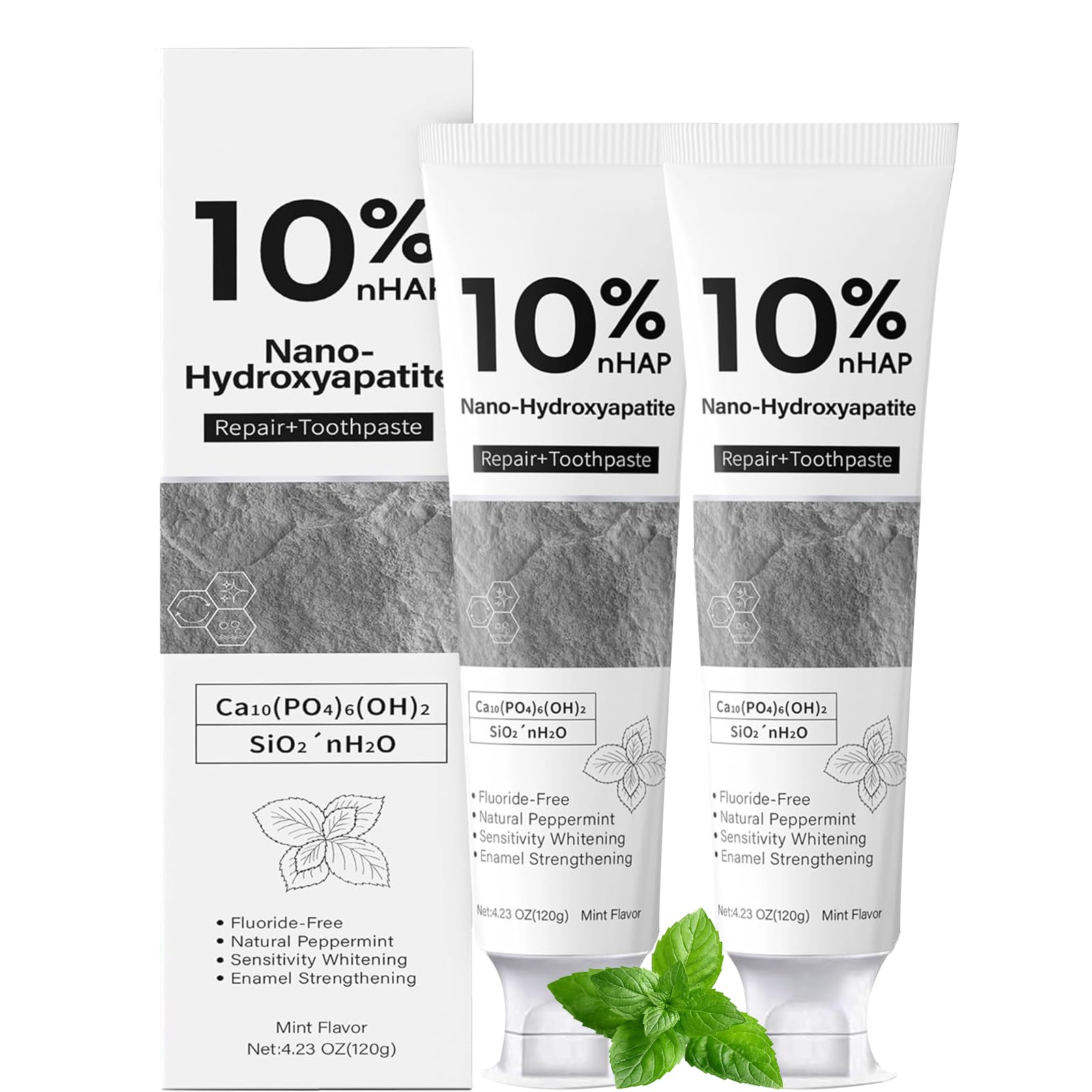 Hydroxyapatite Toothpaste - 10% Nano-Hydroxyapatite Toothpaste Reduce Tooth Stains