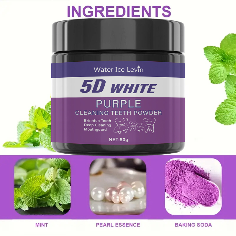 5D White Purple Cleaning Tooth - đánh giá và giá Teeth Whitening With Baking Soda