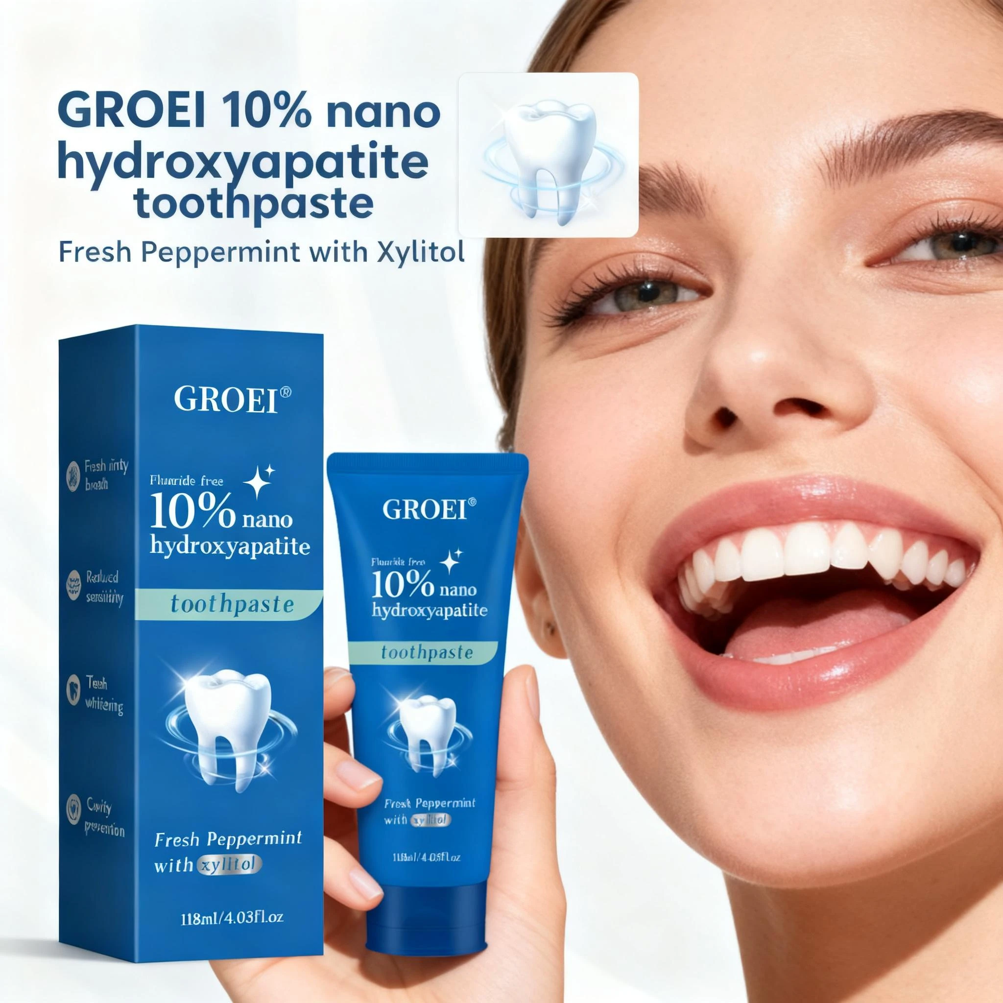 Cavity Prevention Xylitol Toot - đánh giá và giá Hydroxyapatite Toothpaste