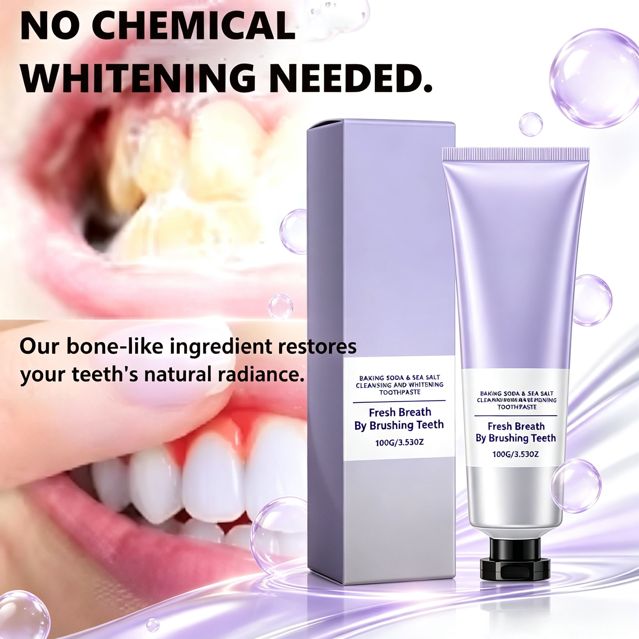 Baking Soda & Sea Salt Toothpa - đánh giá và giá Teeth Whitening With Baking Soda