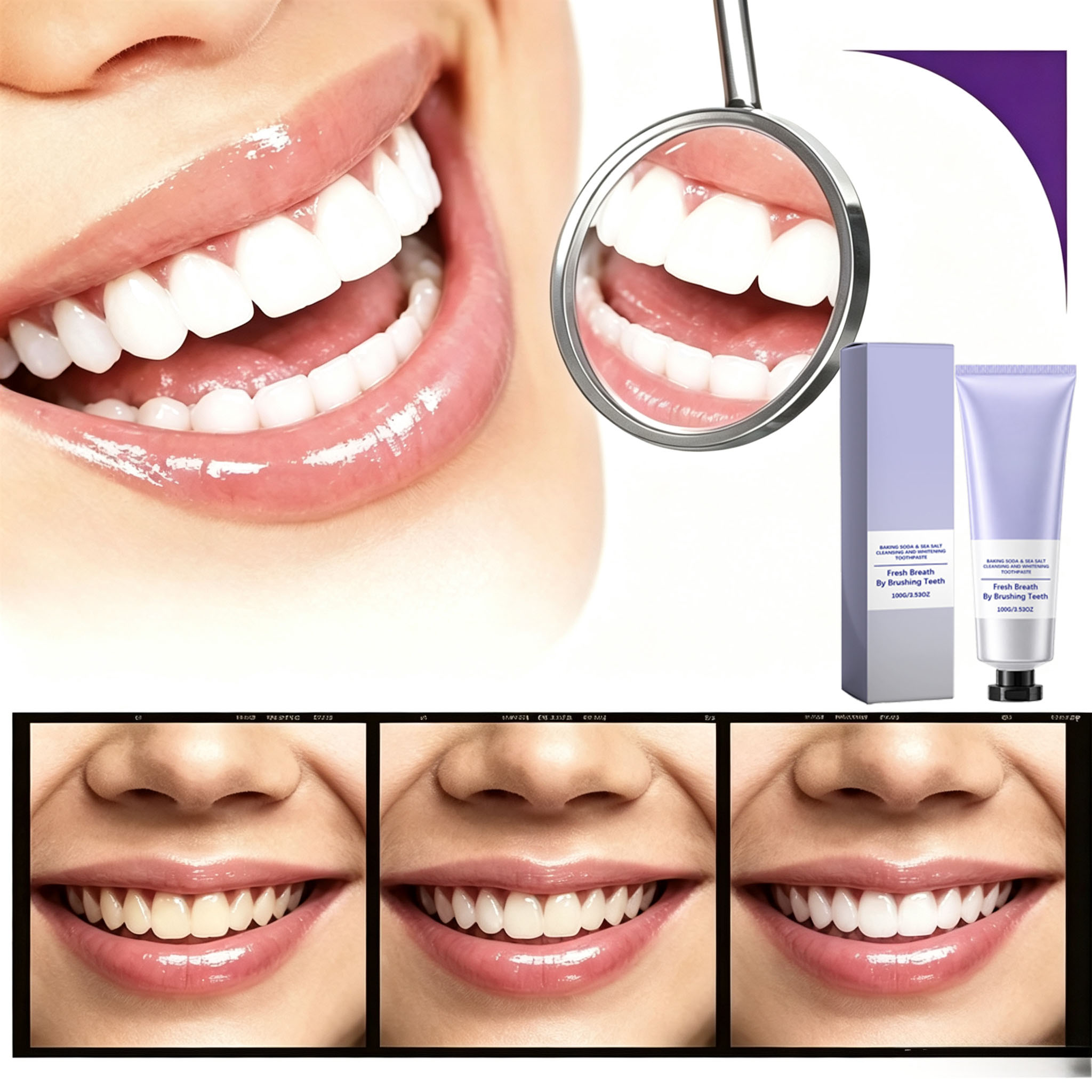 Baking Soda & Sea Salt Toothpa - đánh giá và giá Teeth Whitening With Baking Soda