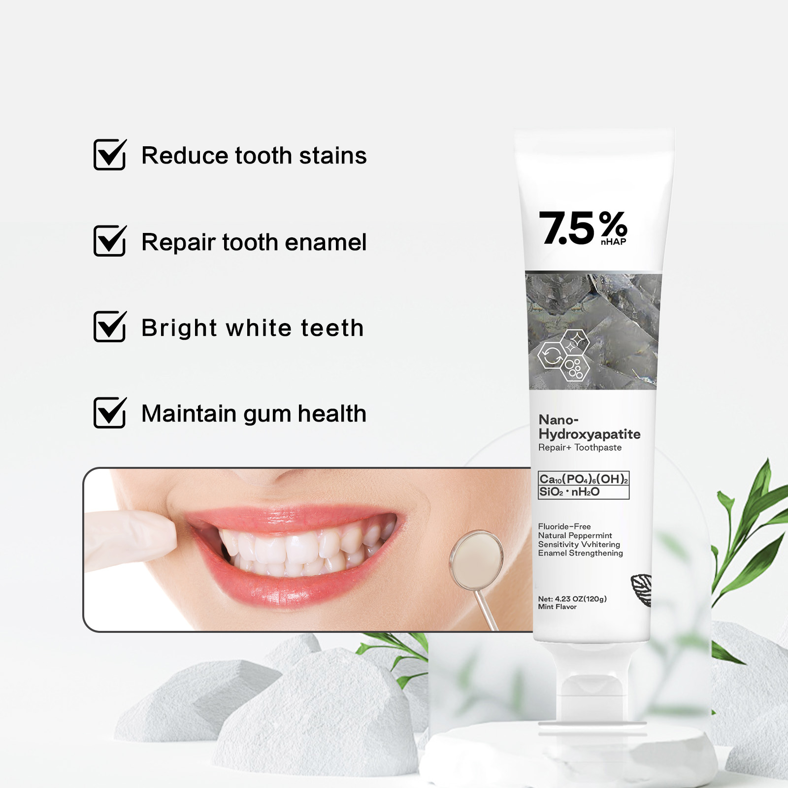 Nano Hydroxyapatite Toothpaste - đánh giá và giá Hydroxyapatite Toothpaste