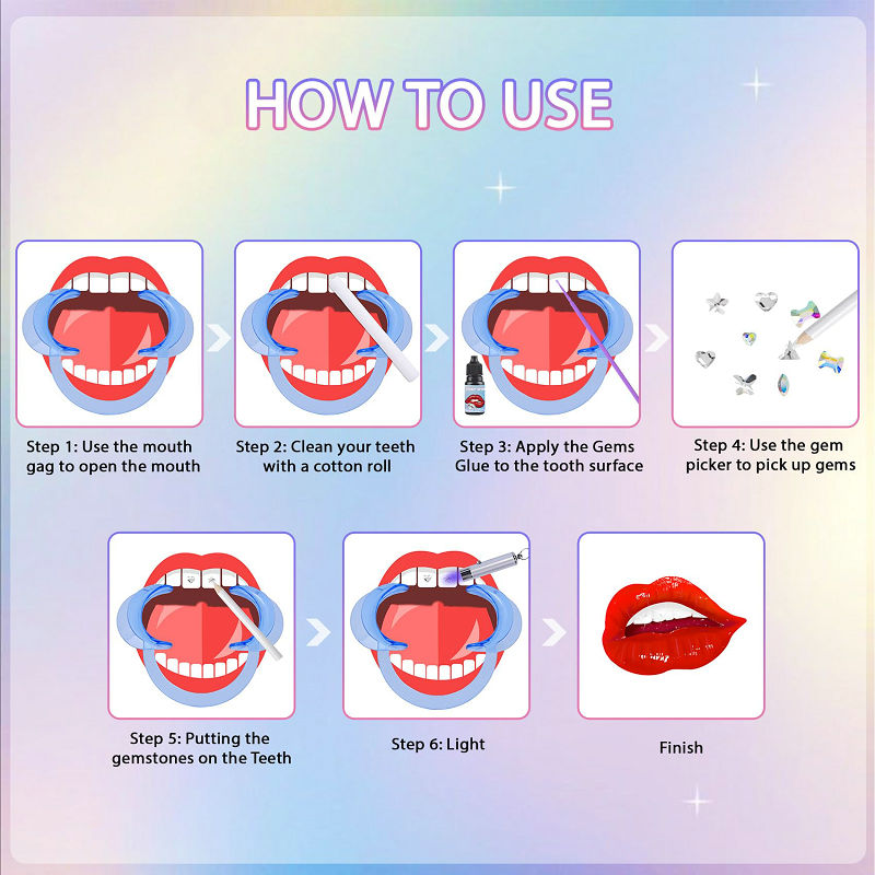 Dental Gems, Crystal Diamond S - đánh giá và giá Tooth Gem Kit