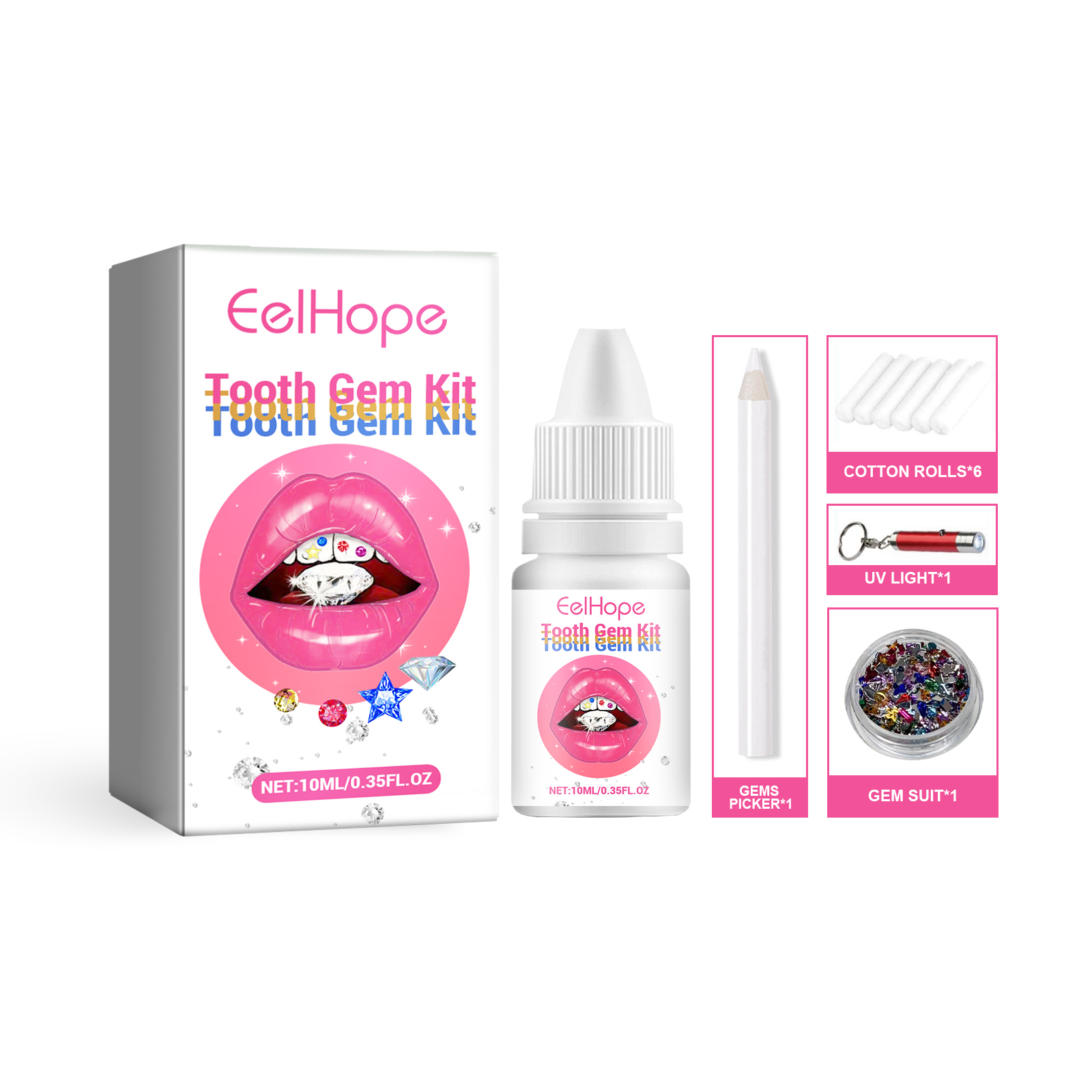 Eelhope DIY Tooth Gem Kit - Sp - đánh giá và giá Tooth Gem Kit