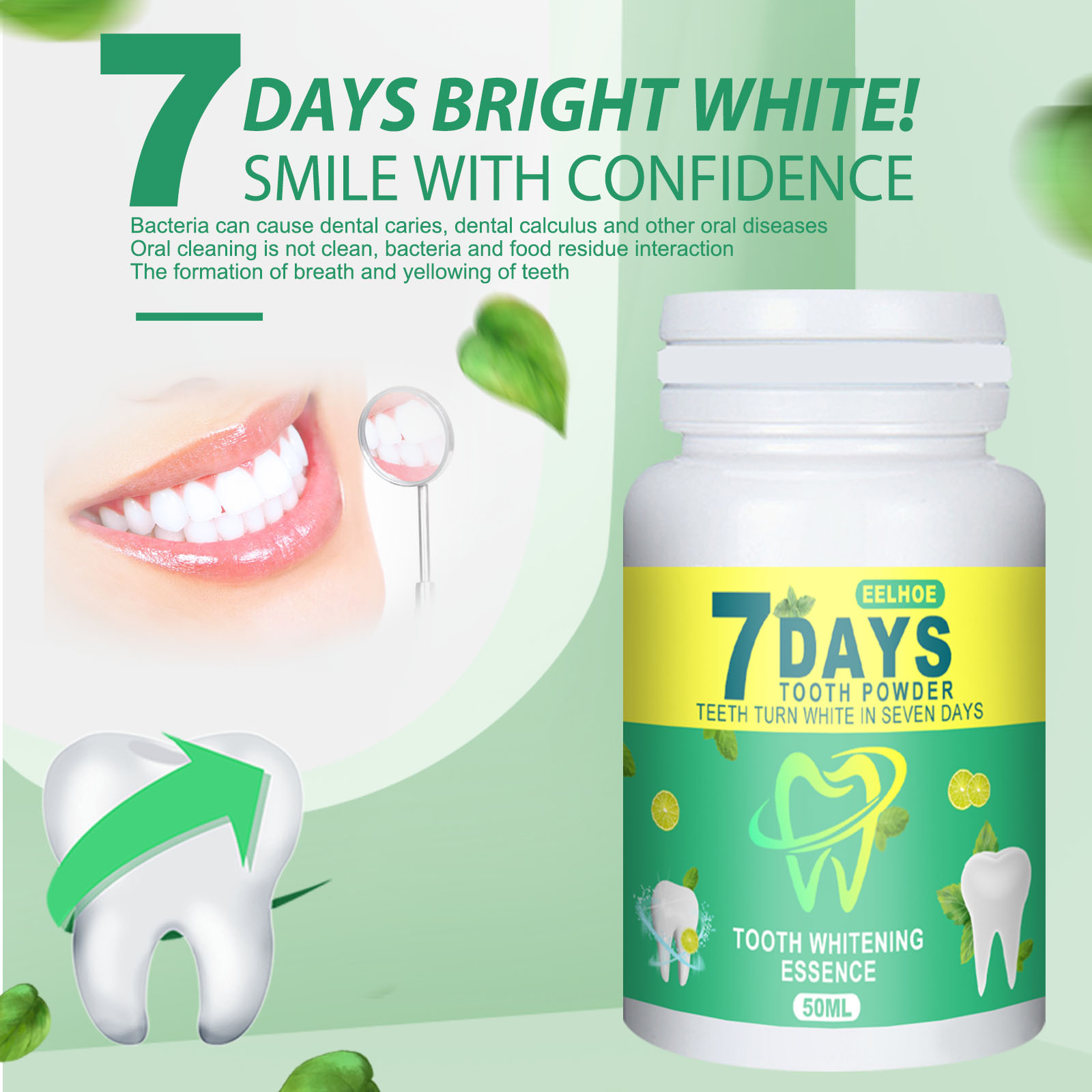 5 Days Whitening Tooth Powder  - đánh giá và giá Teeth Whitening Ingredients