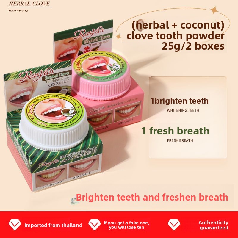 Thai Clove/coconut Tooth Powde - đánh giá và giá Teeth Whitening Price